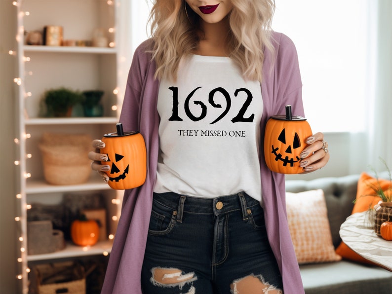 1692 They Missed One Sweatshirt, Salem Witch Shirt, Salem Witch Trials 1692 Sweatshirt, Spooky Season, Halloween Witch, Halloween Sweatshirt image 3