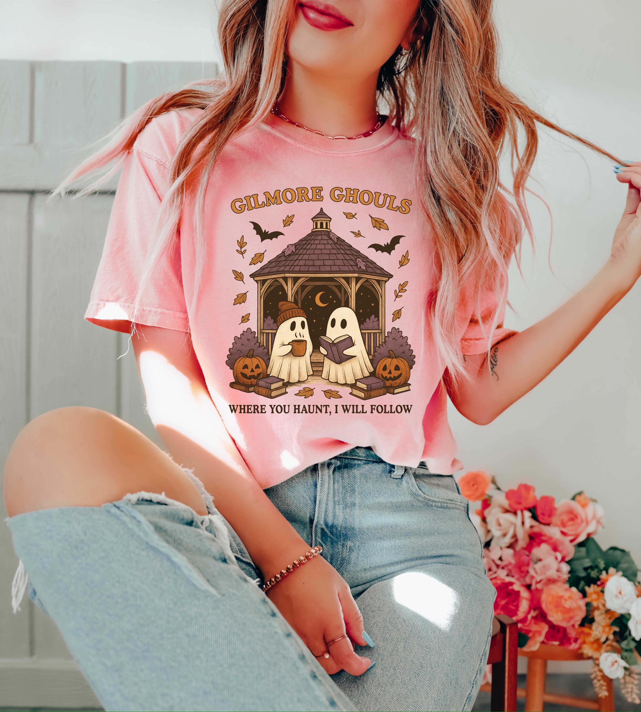 Gilmore Ghouls Shirt, Where You Haunt I Will Follow Shirt, Cute Ghost Halloween Tee, Spooky Fall Shirt, Autum Shirt, Ghost Couple Gift