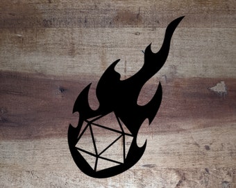 Fireball Die Decal