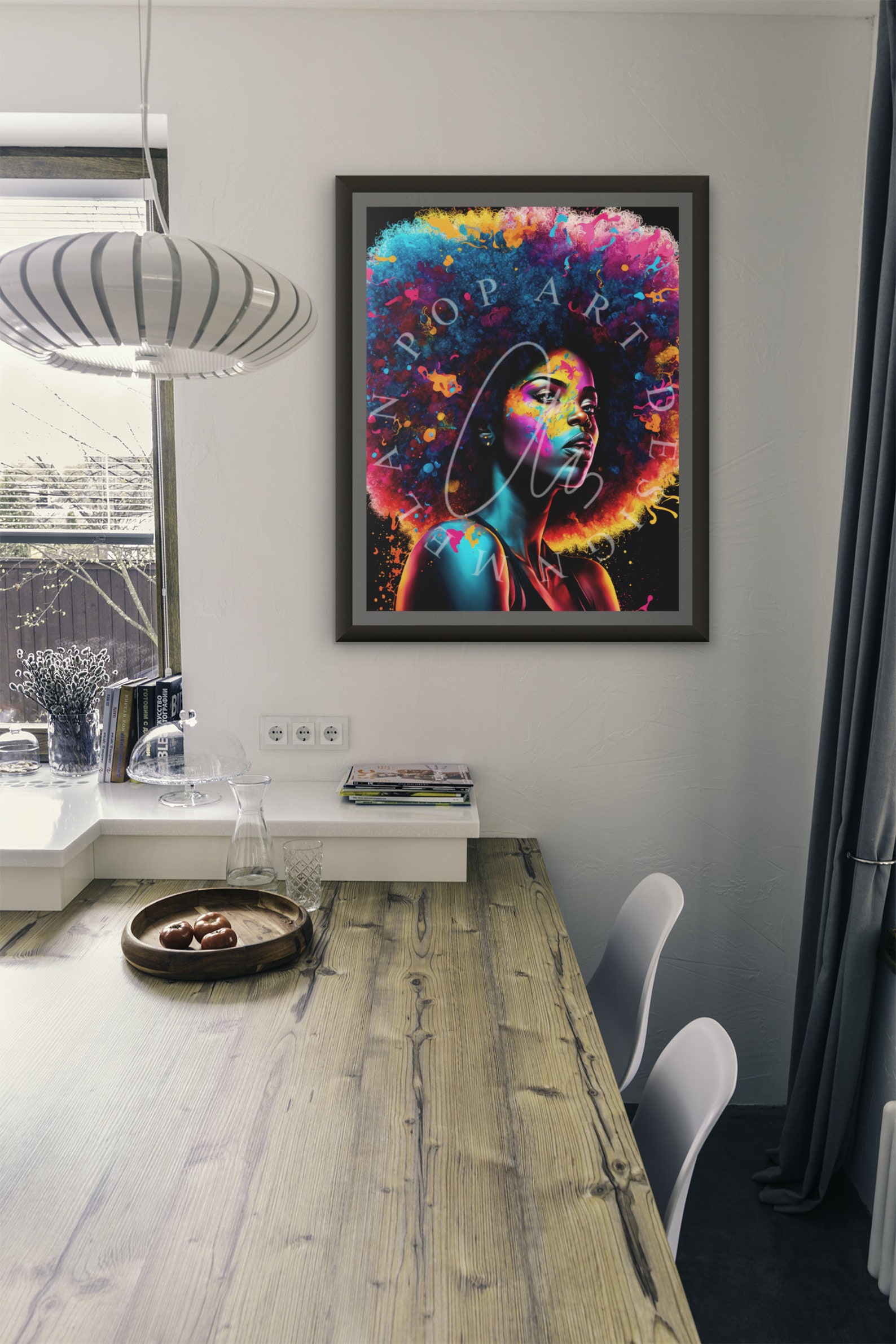 Canvas| Black Art | Pop Art Afro Woman | Black Boy & Girl Art | Black ...