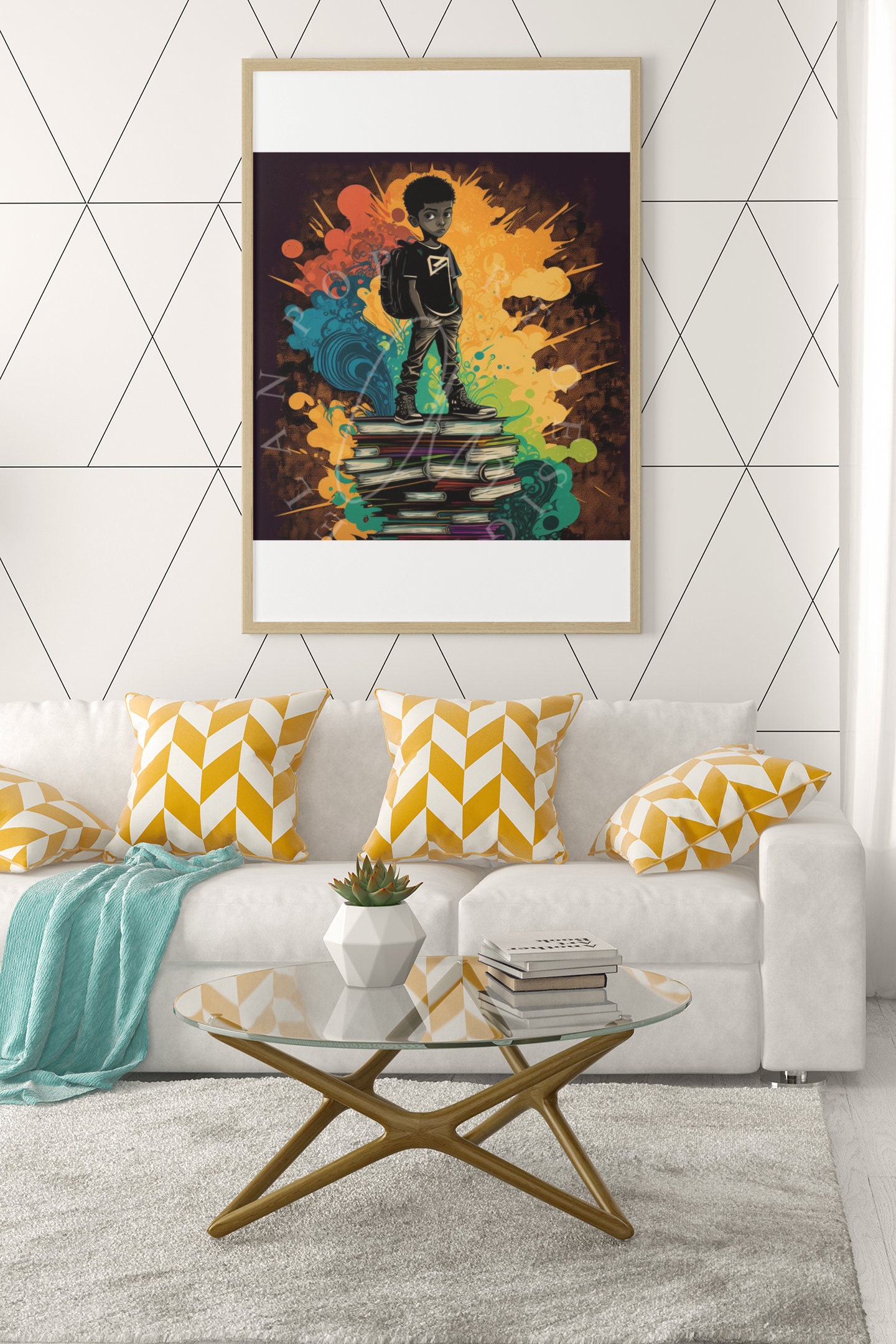 Canvas| Black Art | Pop Art Afro Woman | Black Boy & Girl Art | Black ...