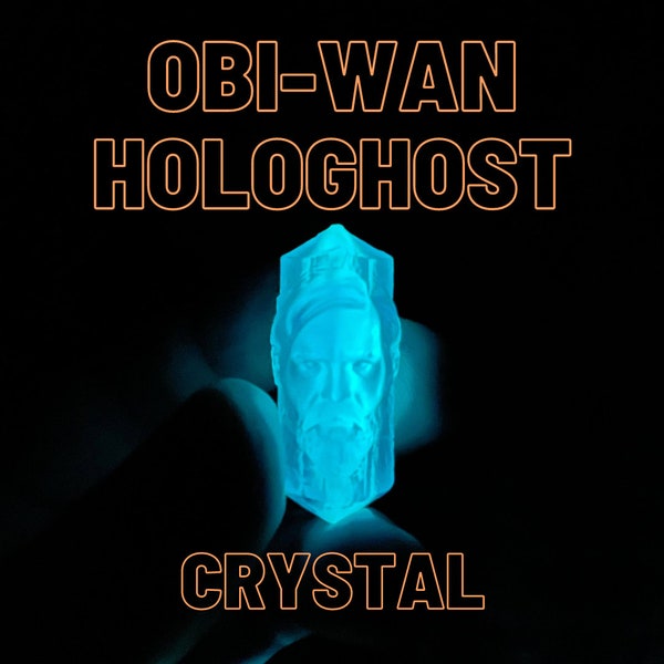 The Hologhost Crystal - Custom Kyber Crystal - Savi's Workshop and Holocron Compatible - Handmade - Glow in Dark - Obi-Wan Kenobi - Qui-Gon