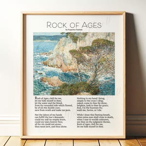 Rock of Ages PRINTABLE Hymn | Hymn Wall Art | Christian Hymn Printable Song | Religious Wall Art | Religious Song Download | Christian Gift