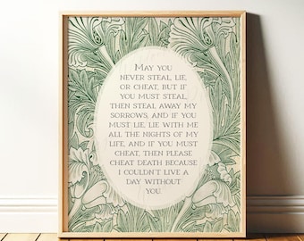 Wedding Toast-may You Never Steal, Lie or Cheat. - Etsy