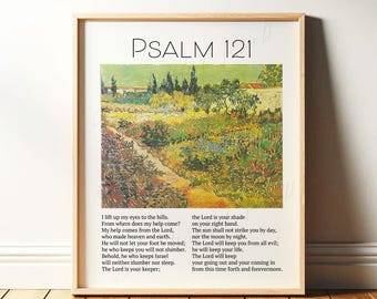 Psalm 121 Van Gogh Print: Christian Scripture Wall Art