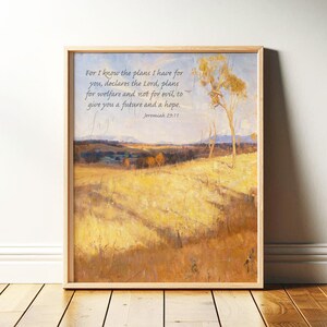 Jeremiah 29:11 Print | For I know the Plans I Have for You | Christian Wall Art, Bible Verse, Biblical Scripture Download, Printable