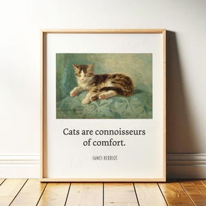 Kattenmuurkunst: "katten zijn fijnproevers" | Vintage kittenmuurdecoratie, cadeau voor kattenliefhebber | Afdrukbaar bestand, digitale download