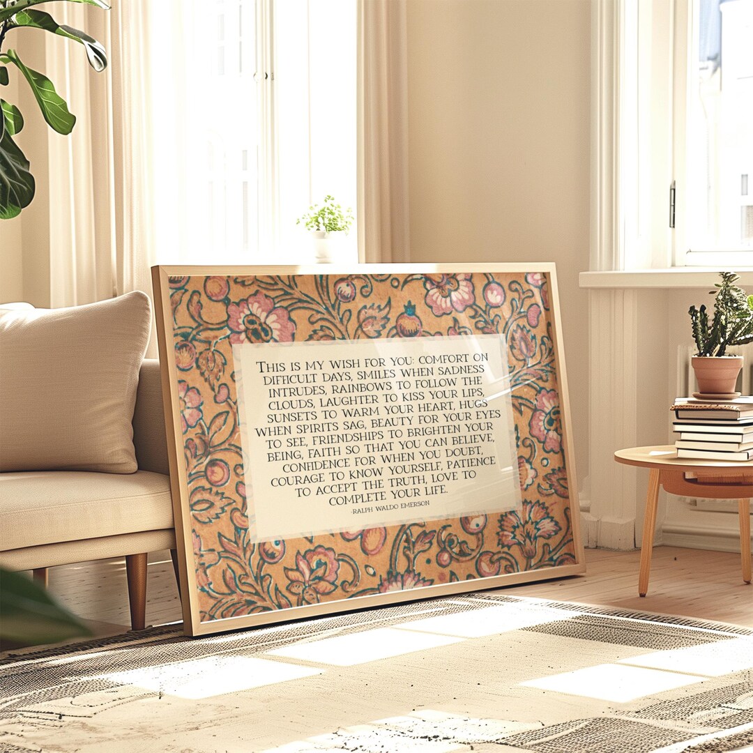 My Wish for You, Ralph Waldo Emerson | Poetry Wall Art for Children's ...