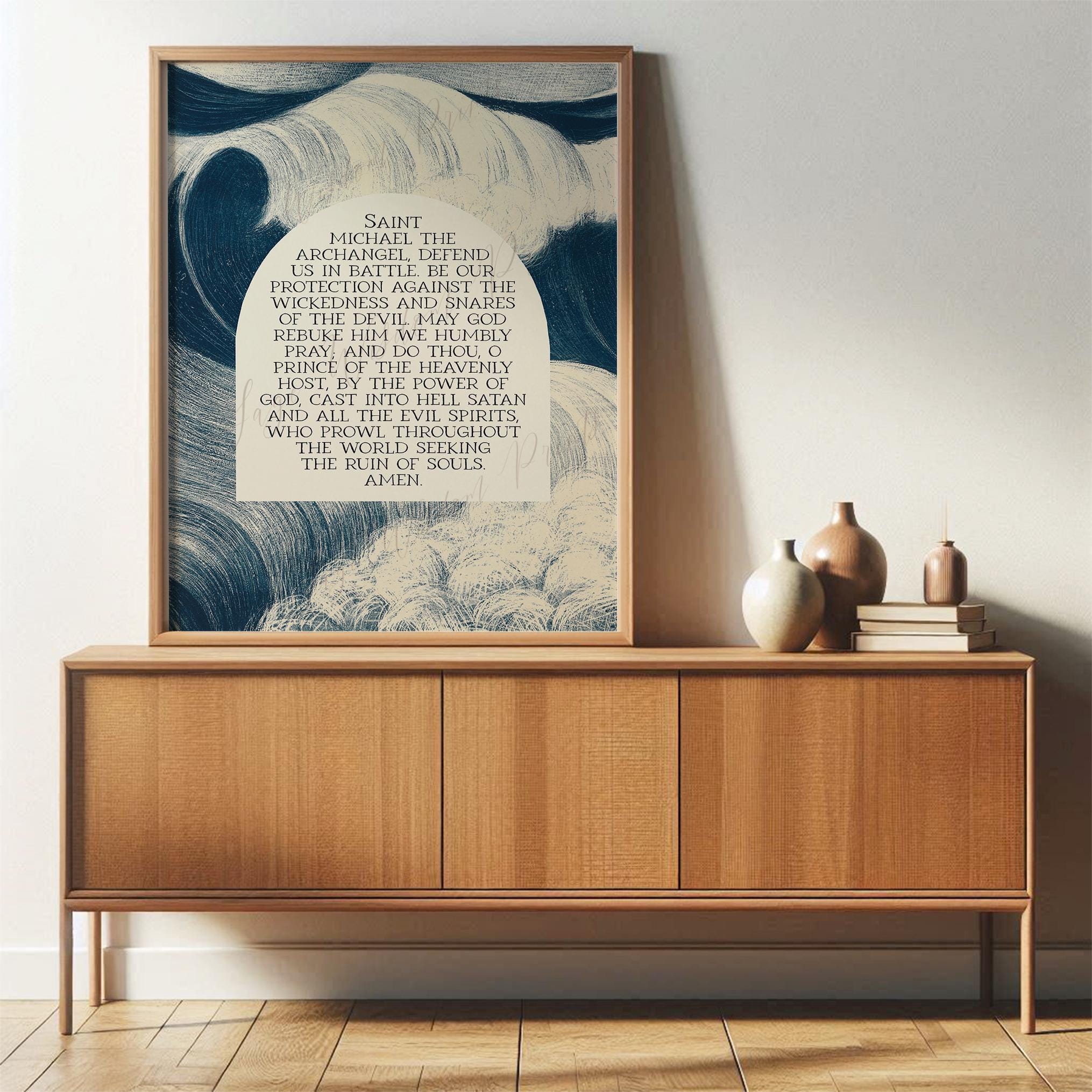 Prayer of St Michael Print | Christian Wall Art, Catholic Decor ...