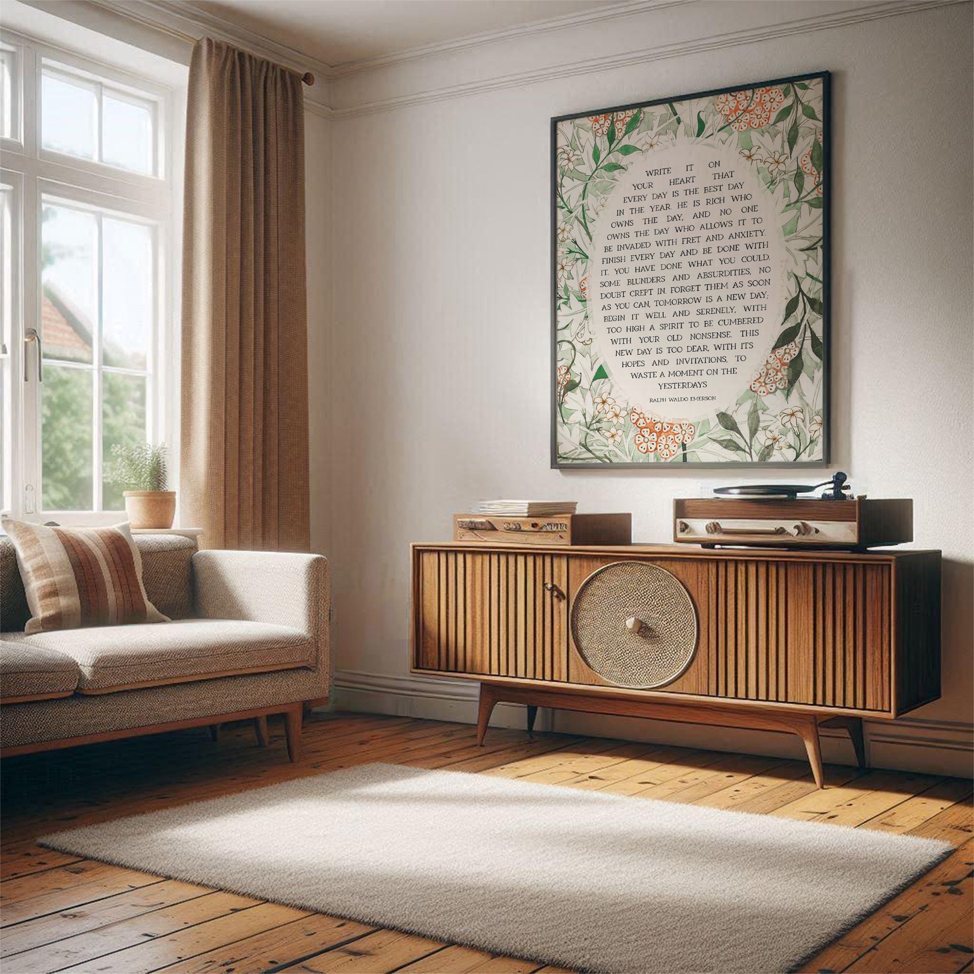 Write It on Your Heart, Ralph Waldo Emerson | Minimalist Wall Art ...