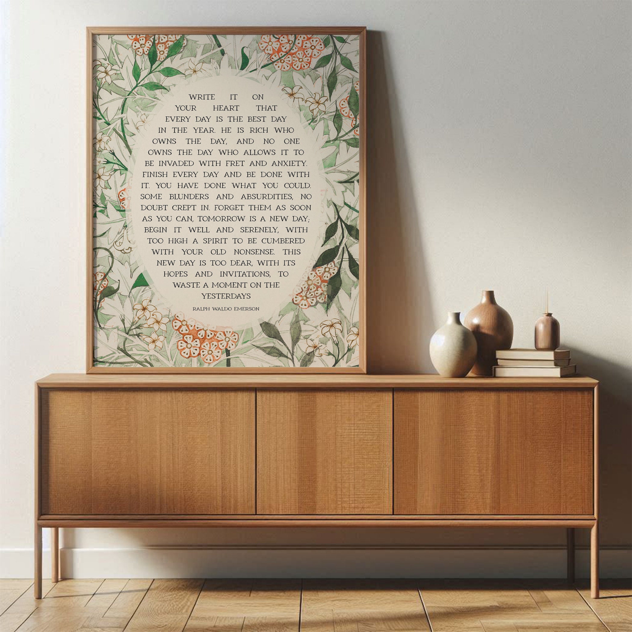 Write It on Your Heart, Ralph Waldo Emerson | Minimalist Wall Art ...