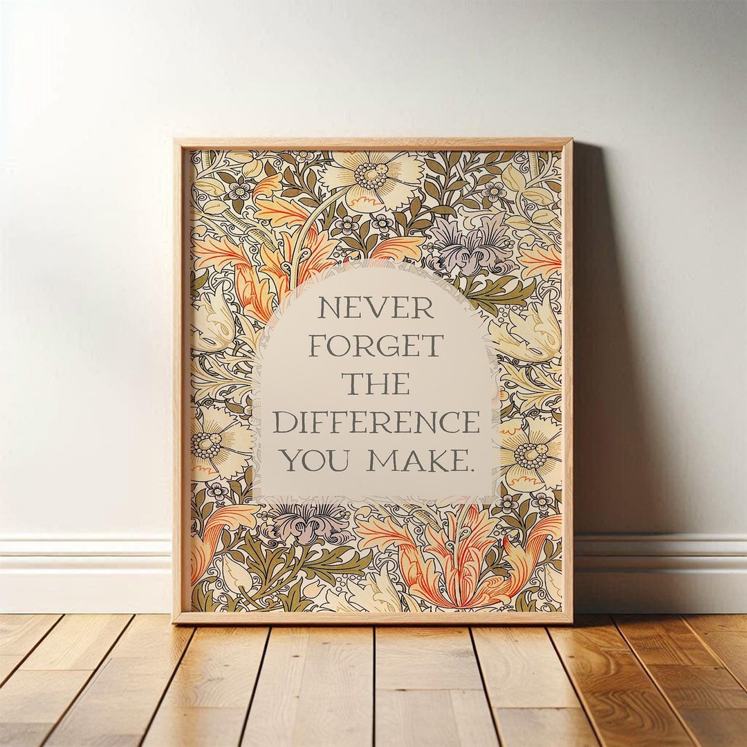 Never Forget the Difference You Make | Vintage Florals, Midcentury ...