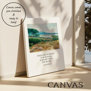 Ralph Waldo Emerson Travel Quote | Find the Beautiful | Adventure, Outdoors | Vintage Wall Art Print