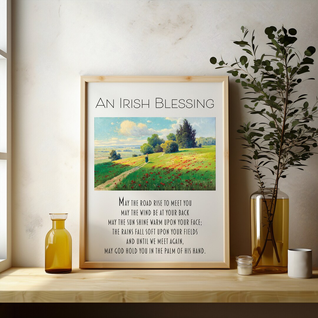 Irish Blessing Printable Sign May the Road Rise to Meet You Poem Print ...