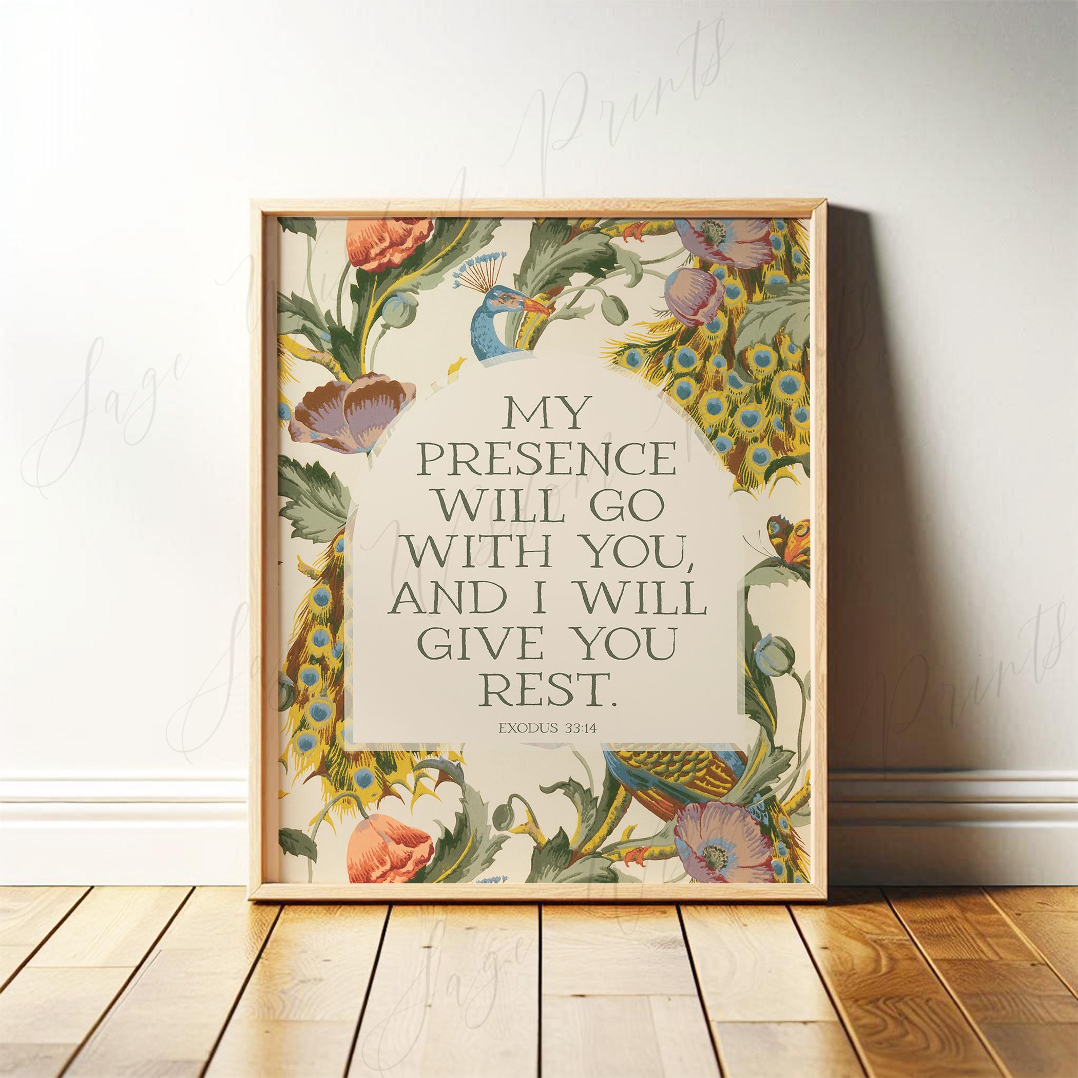 Wall in the presence ゆよゆっぺ Exodus 33:14 | My Presence Will Go With You | Modern