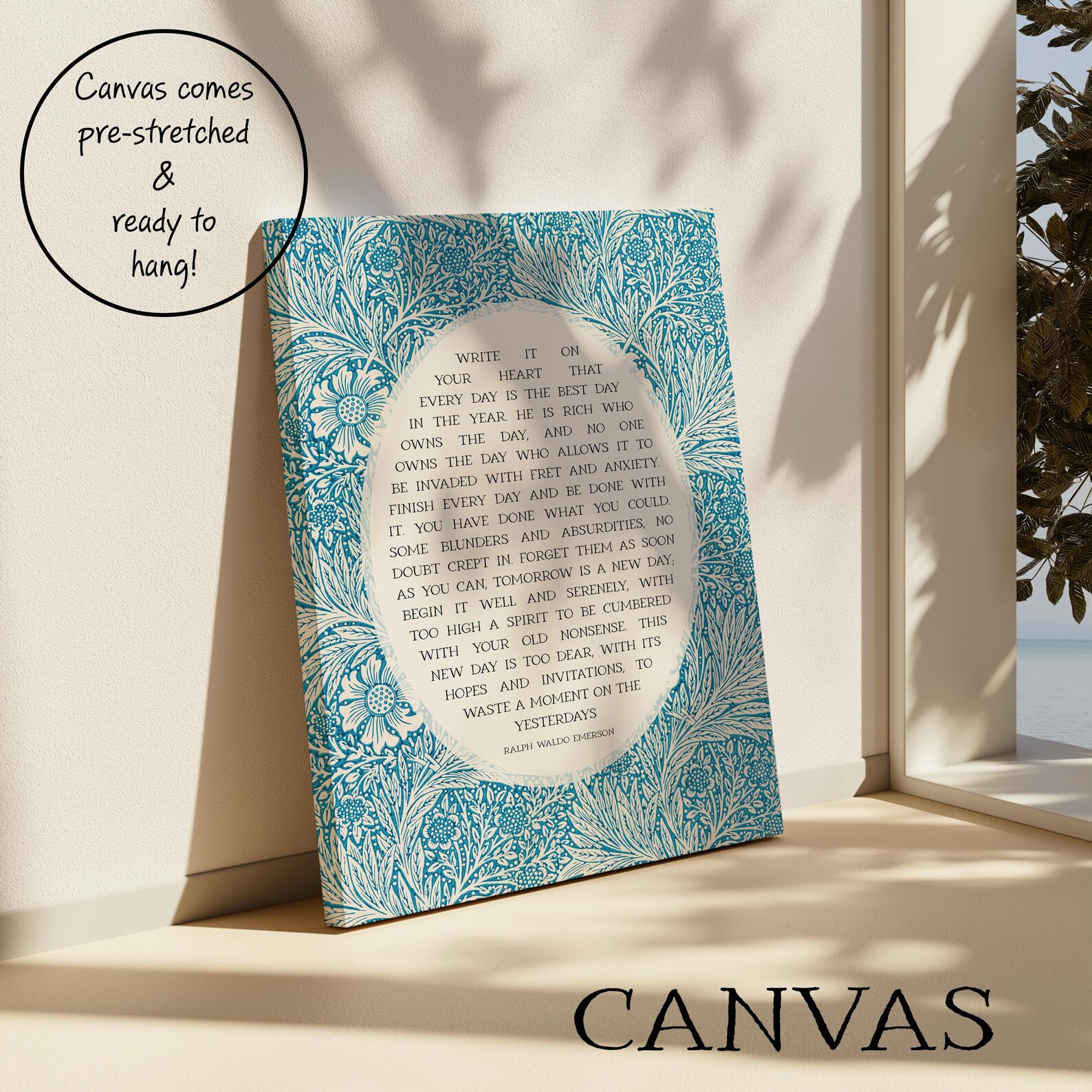 Ralph Waldo Emerson Poem Print | Boho Kitchen Wall Art for Poetry Lover ...
