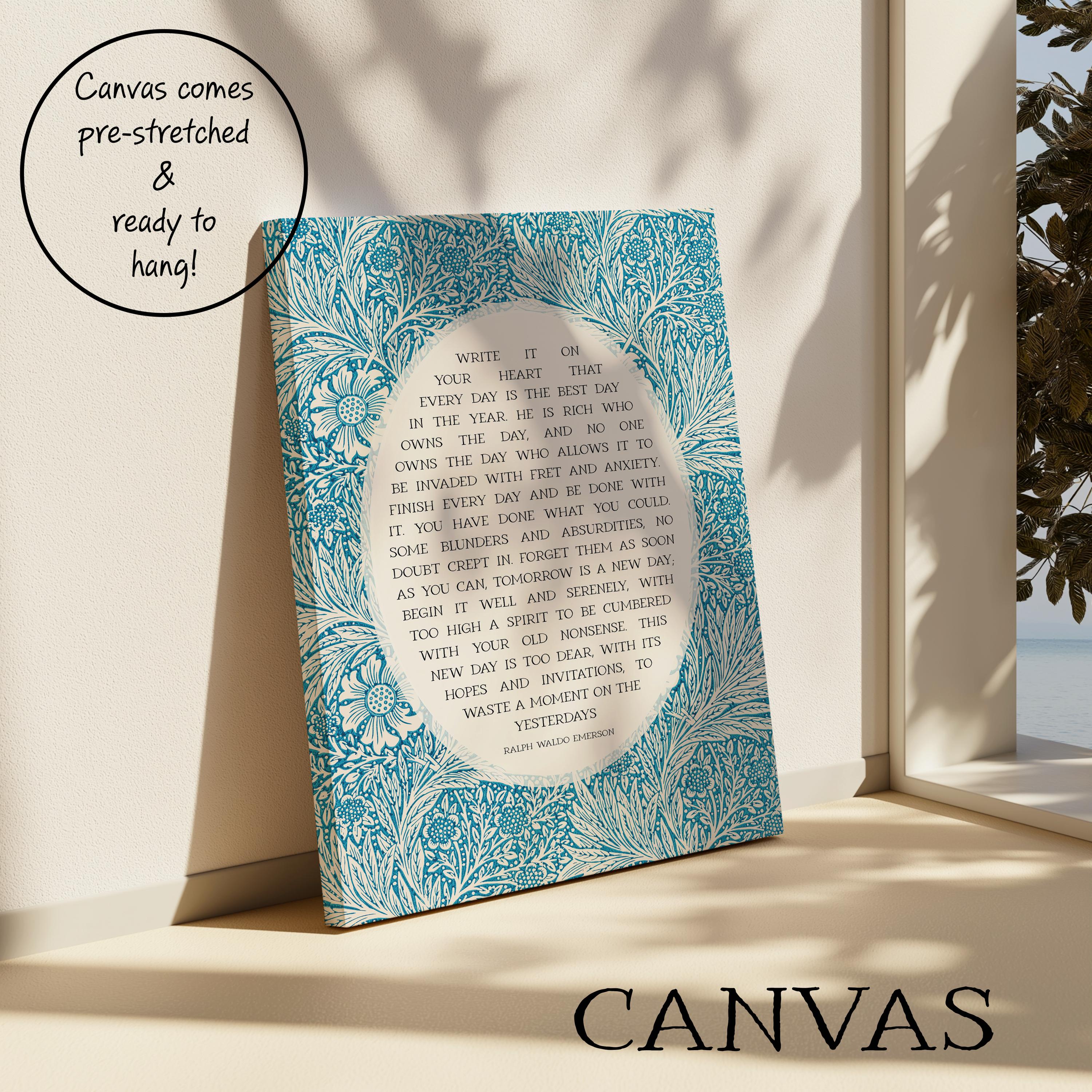 Ralph Waldo Emerson Poem Print | Boho Kitchen Wall Art for Poetry Lover ...