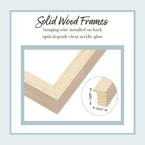 framing info - solid wood frame with wire hanger, acrylic glass
