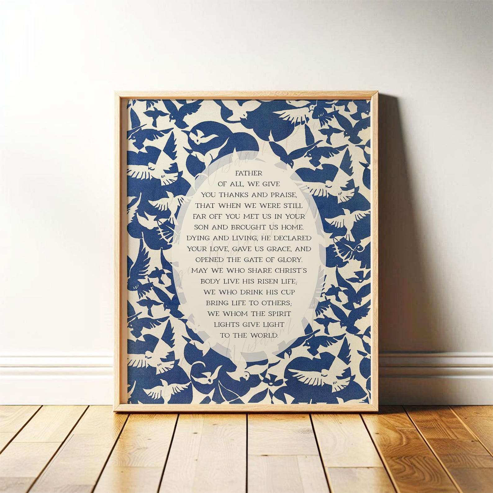 Communion Prayer | Christian Wall Art, Liturgical, Anglican Decor | Mid ...