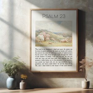 Psalm 23 Bible Verse Wall Art | the Lord is My Shepherd | Christian ...