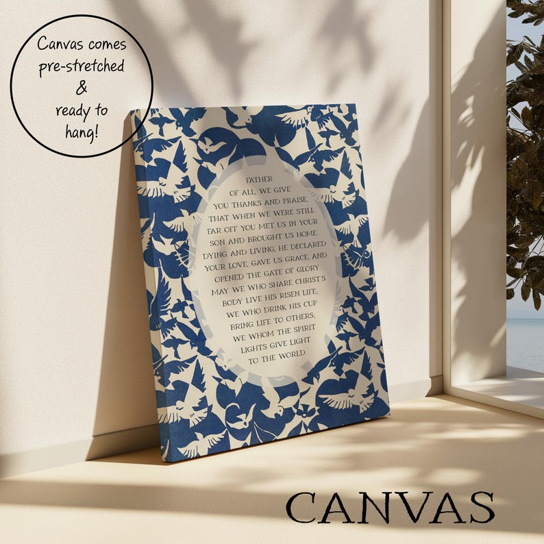 Communion Prayer | Christian Wall Art, Liturgical, Anglican Decor | Mid ...