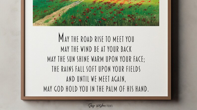 Irish Blessing Printable May the Road Rise to Meet You Blessing Sign Irish Blessing Wall Art St ...