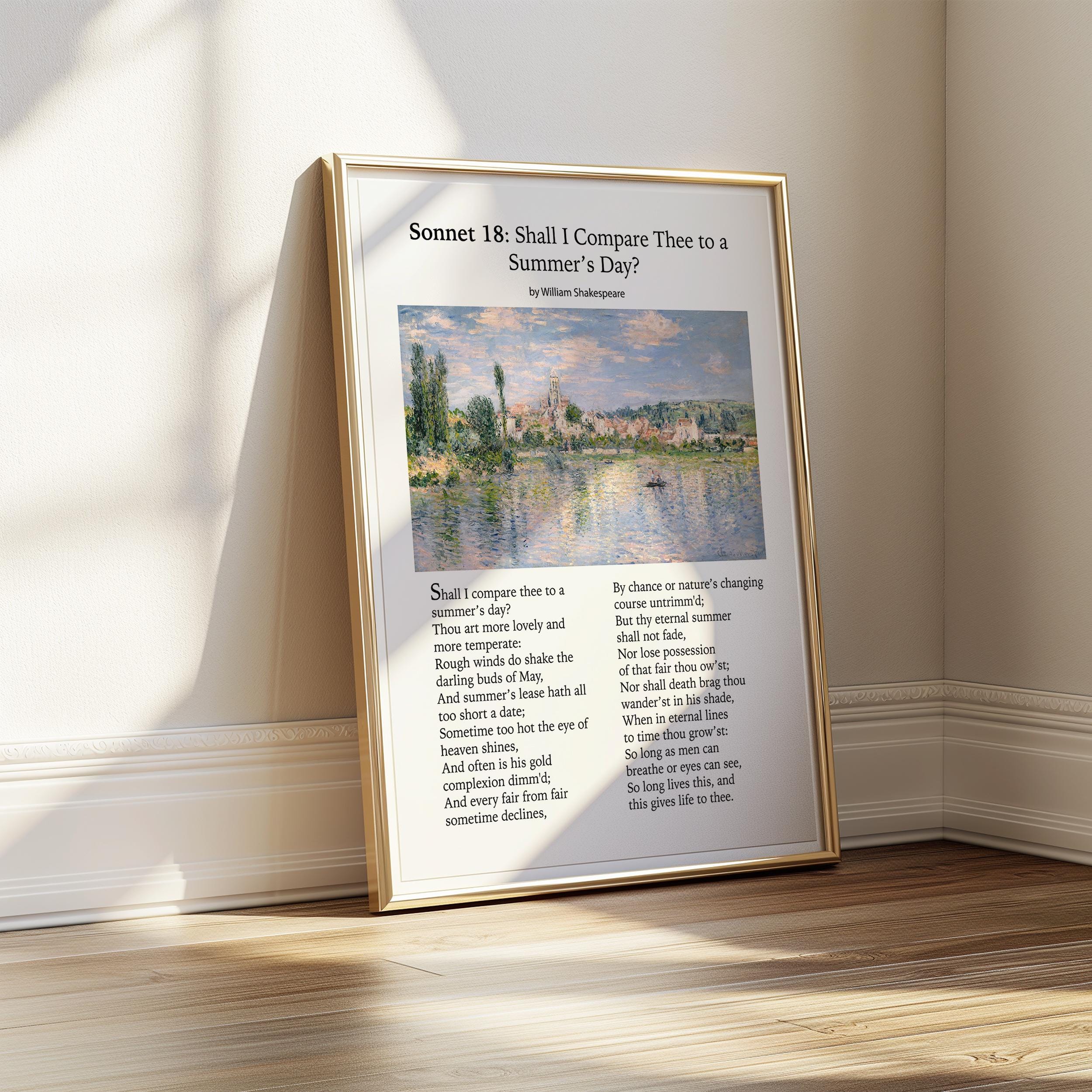 Shakespeare Poem | Shall I Compare Thee to a Summer's Day | Sonnet