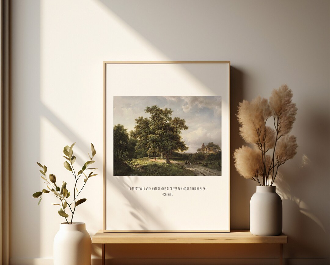John Muir Nature Quote Wall Art Vintage Print Nature Art Etsy