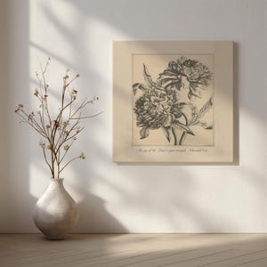Vintage Christian art print with beautiful floral artwork and a Bible verse from Nehemiah 8 - The joy of the Lord is your strength.