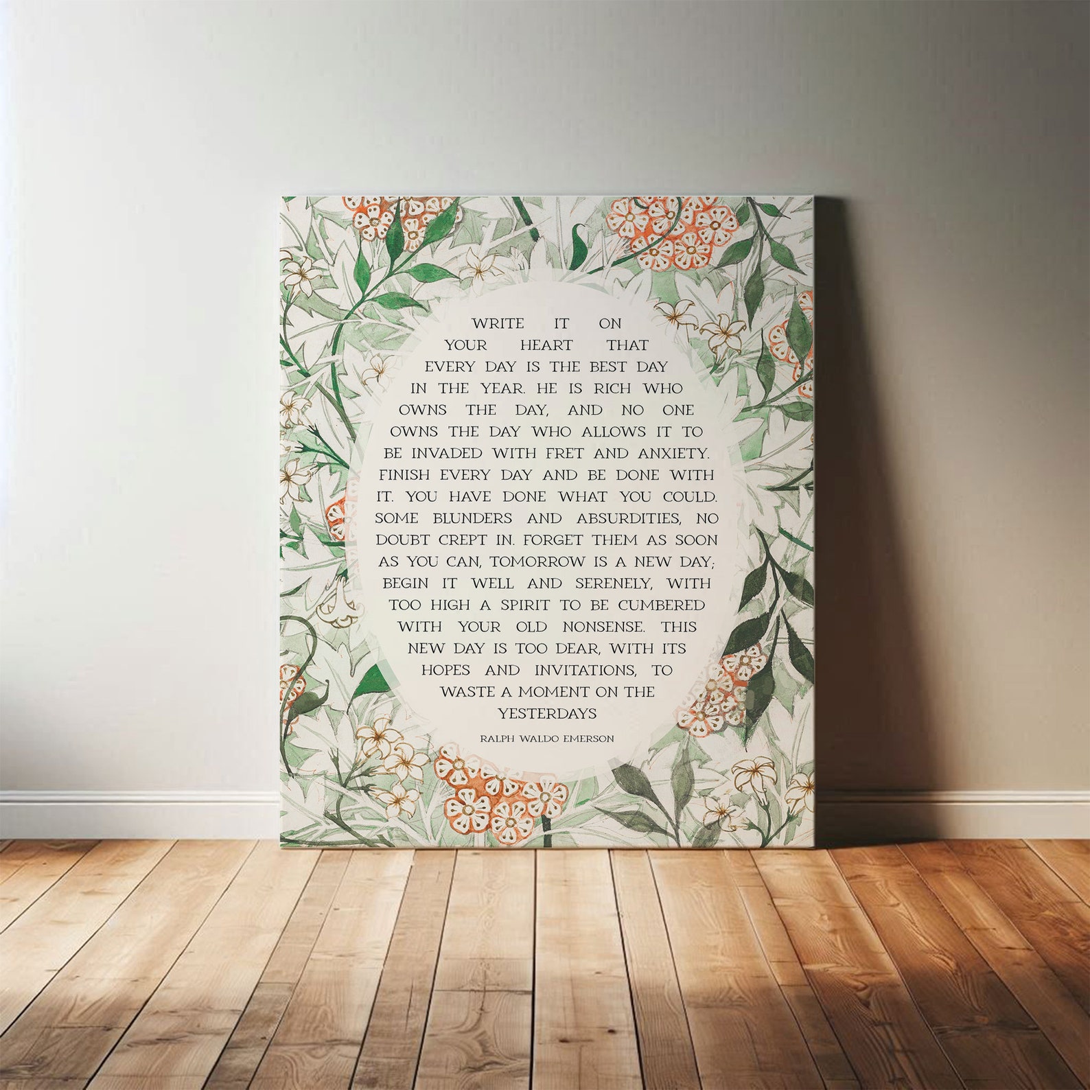 Write It on Your Heart, Ralph Waldo Emerson | Minimalist Wall Art ...