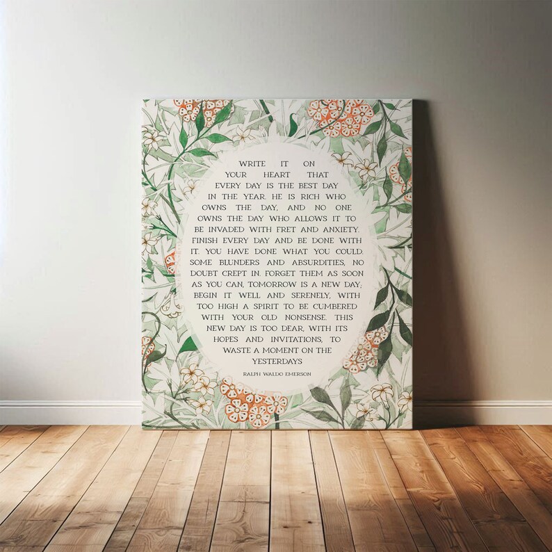 Write It on Your Heart, Ralph Waldo Emerson | Minimalist Wall Art ...