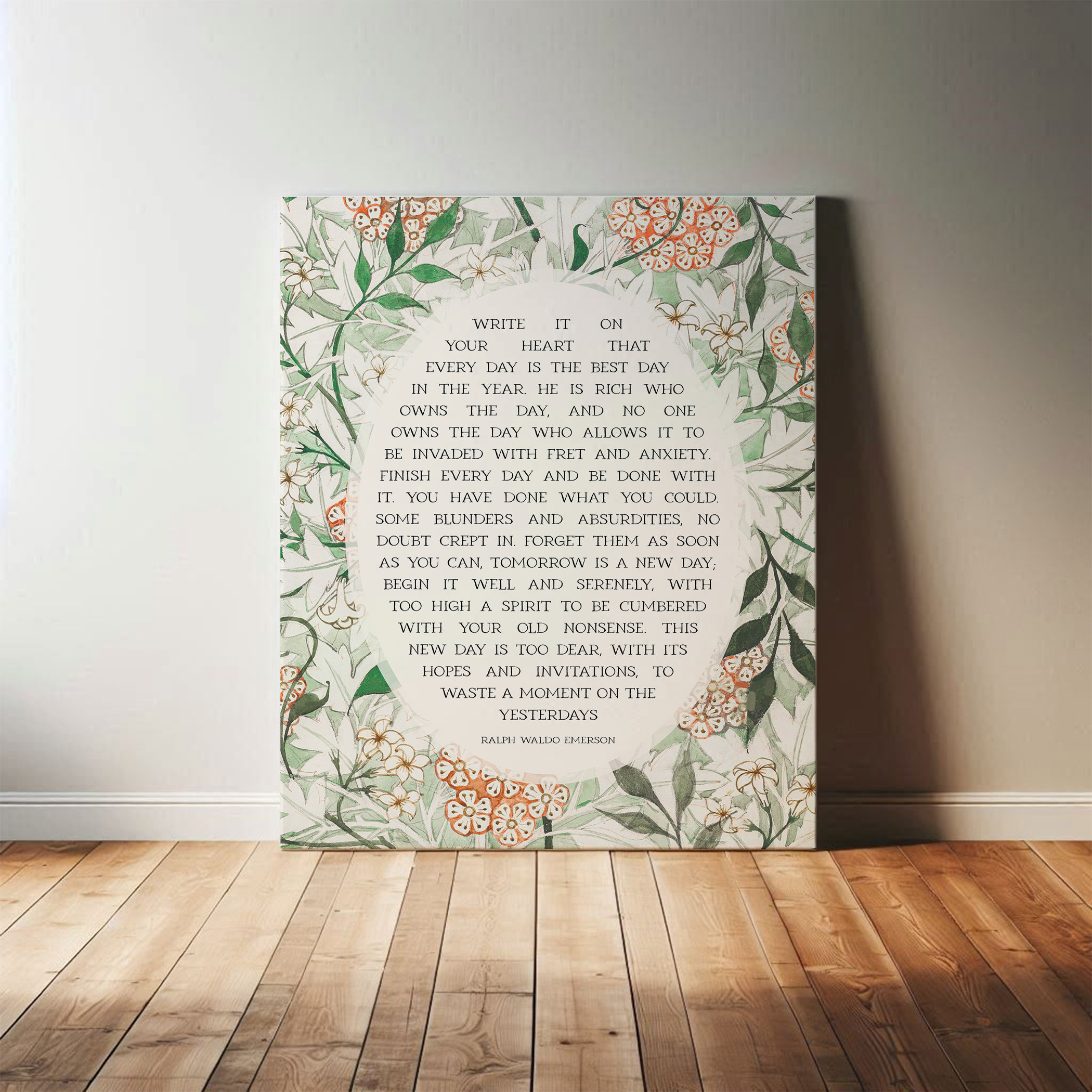 Write It on Your Heart, Ralph Waldo Emerson | Minimalist Wall Art ...