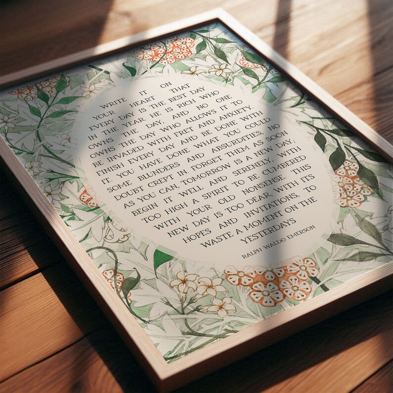 Write It on Your Heart, Ralph Waldo Emerson | Minimalist Wall Art ...
