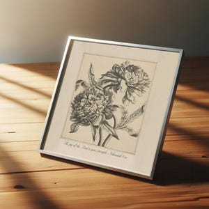 Vintage Christian art print with beautiful floral artwork and a Bible verse from Nehemiah 8 - The joy of the Lord is your strength.