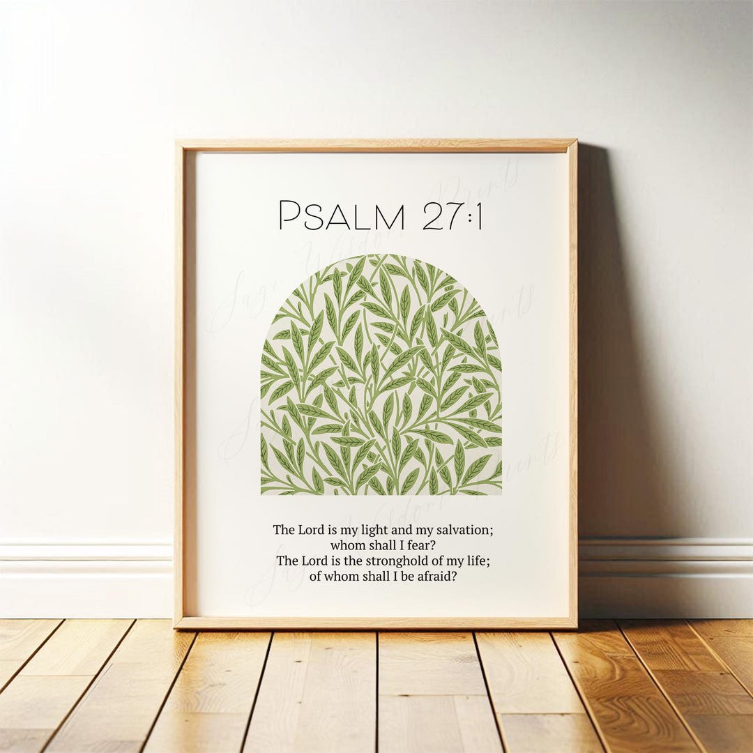 Psalm 27 Modern Christian Wall Art | Scripture Decor, Bible Verse | the ...