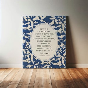 Fruit of the Spirit Printable | Christian Wall Art With Blue Doves ...