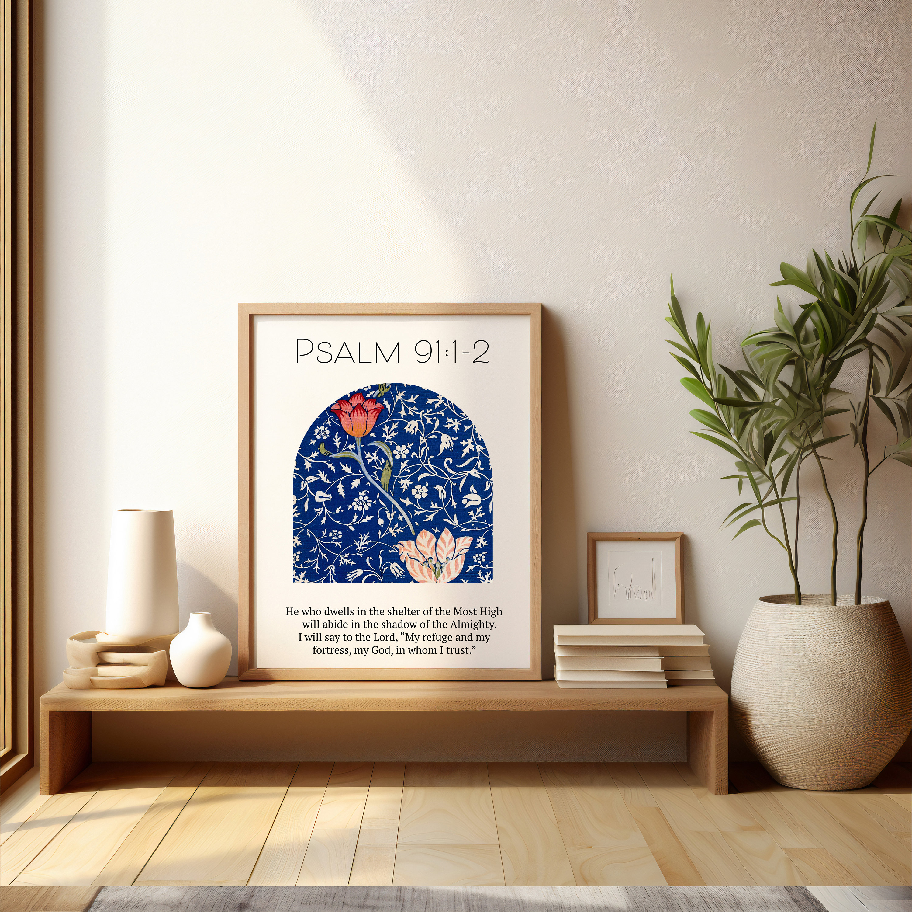 Psalm 91 Printable Bible Verse Wall Art Bible Verse Download Digital