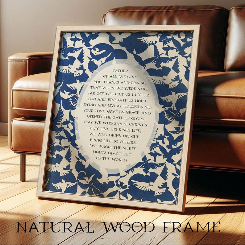 Communion Prayer | Christian Wall Art, Liturgical, Anglican Decor | Mid ...