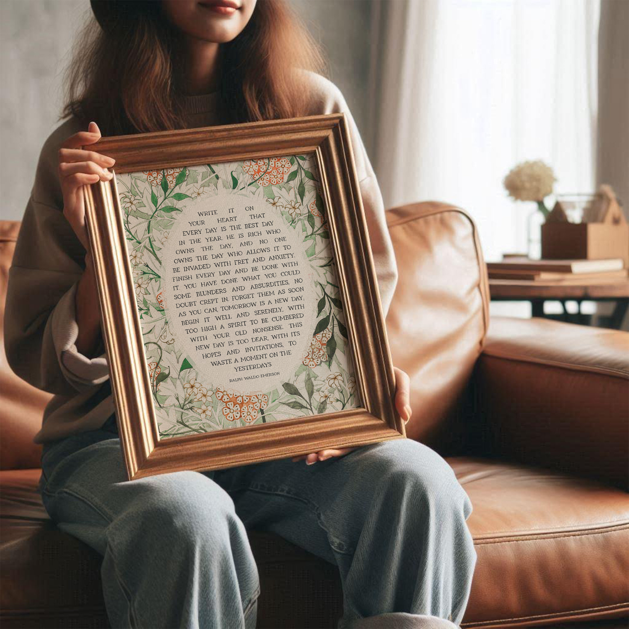 Write It on Your Heart, Ralph Waldo Emerson | Minimalist Wall Art ...