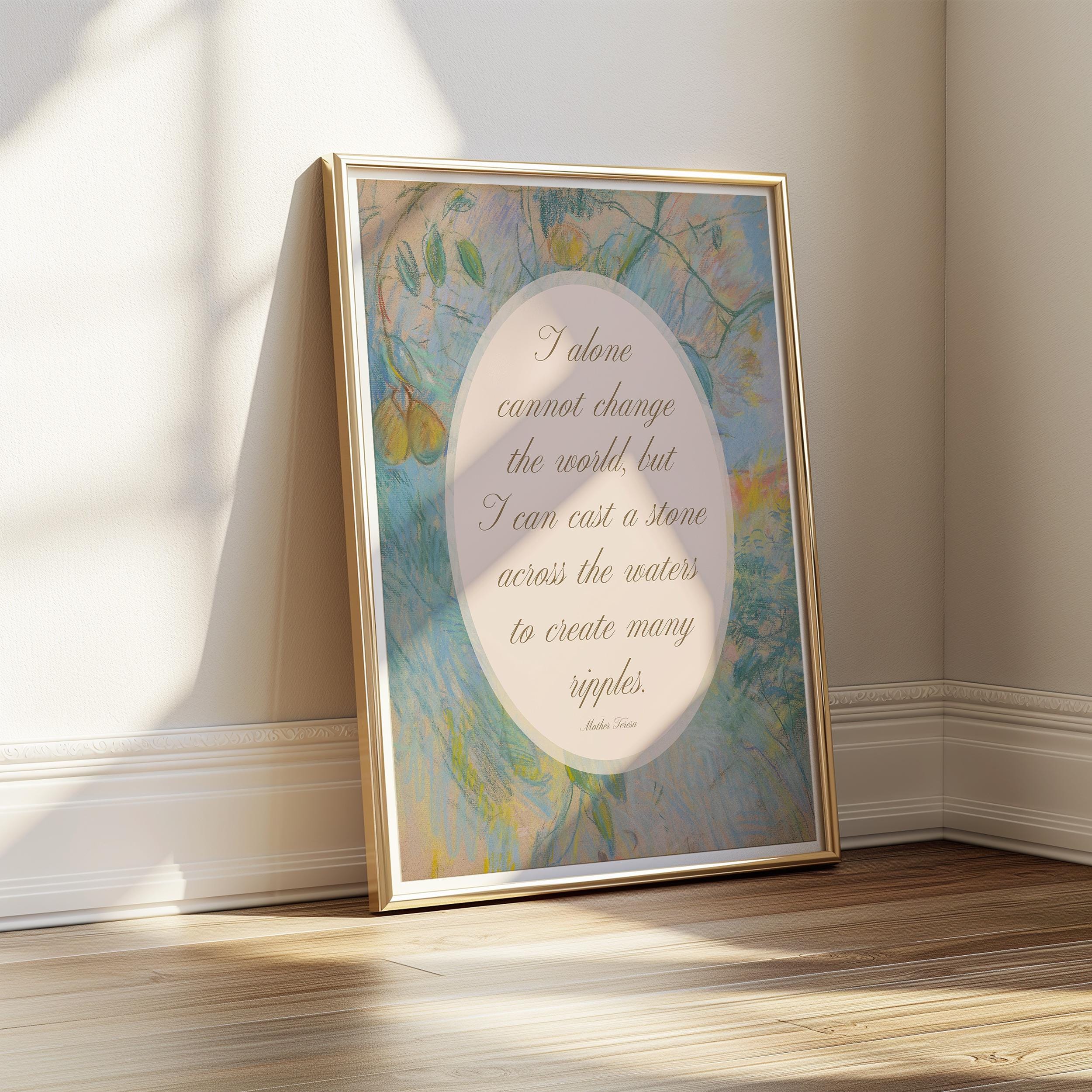 Mother Teresa Create Ripples Quote | Catholic, Christian Wall Art ...