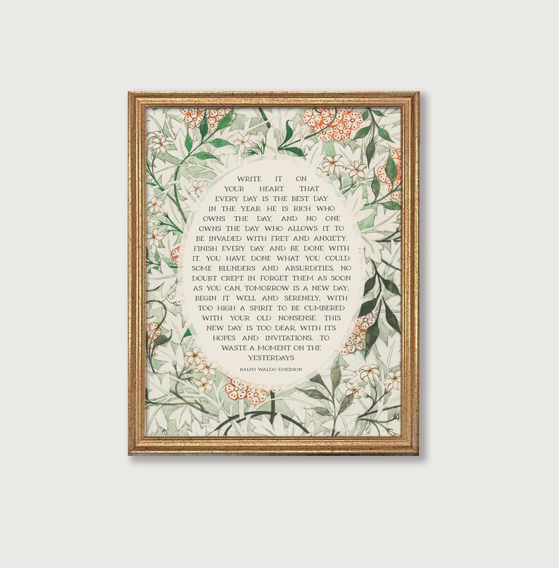 Write It on Your Heart, Ralph Waldo Emerson | Minimalist Wall Art ...