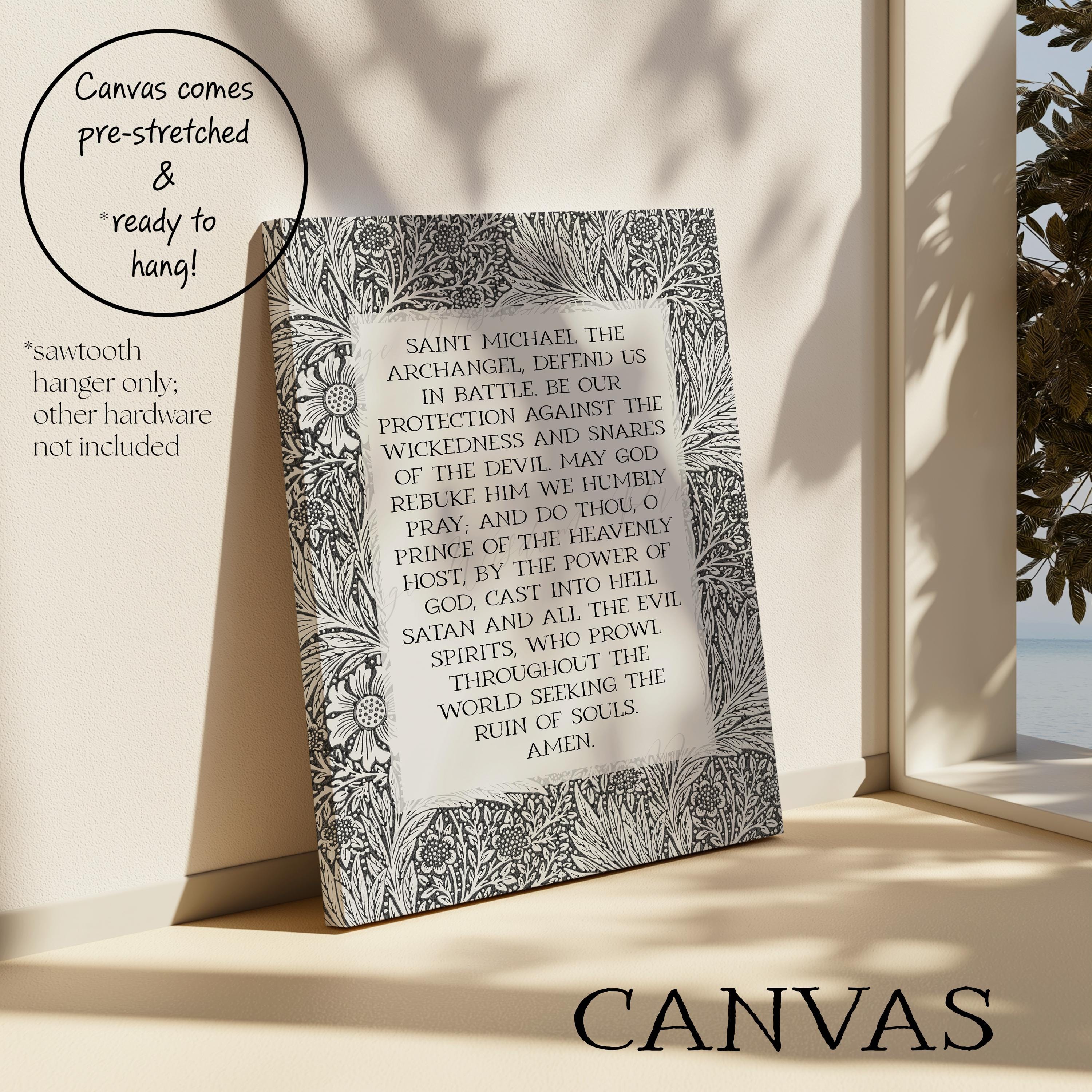 Prayer of St Michael Print | Christian Wall Art, Catholic Decor ...