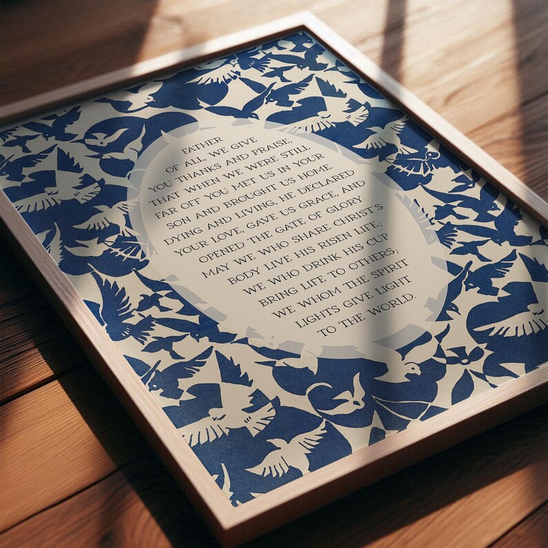 Communion Prayer | Christian Wall Art, Liturgical, Anglican Decor | Mid ...