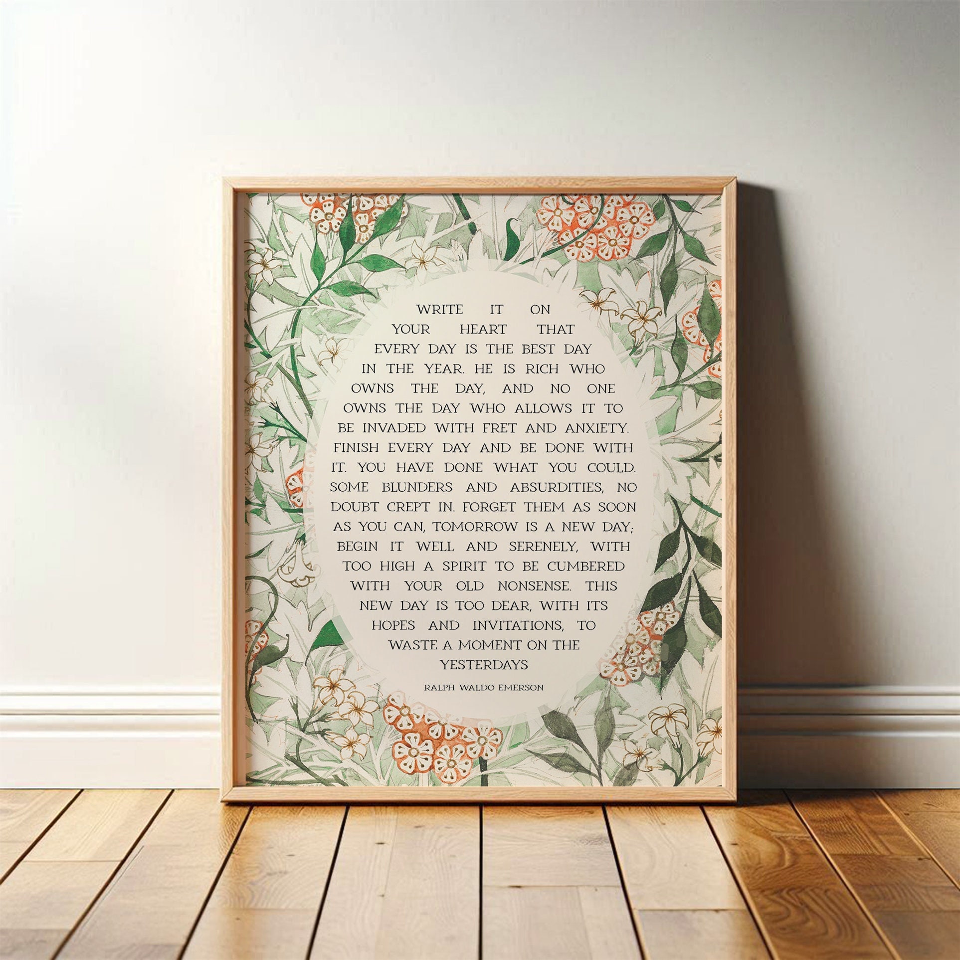 Write It on Your Heart, Ralph Waldo Emerson | Minimalist Wall Art ...