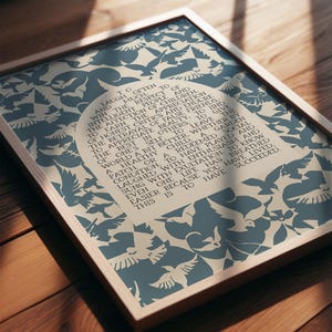 Success Quote, Ralph Waldo Emerson | Poetry Wall Art | Poem Print, Abstract Bird Midcentury Decor for Library or Classroom | Print or Canvas