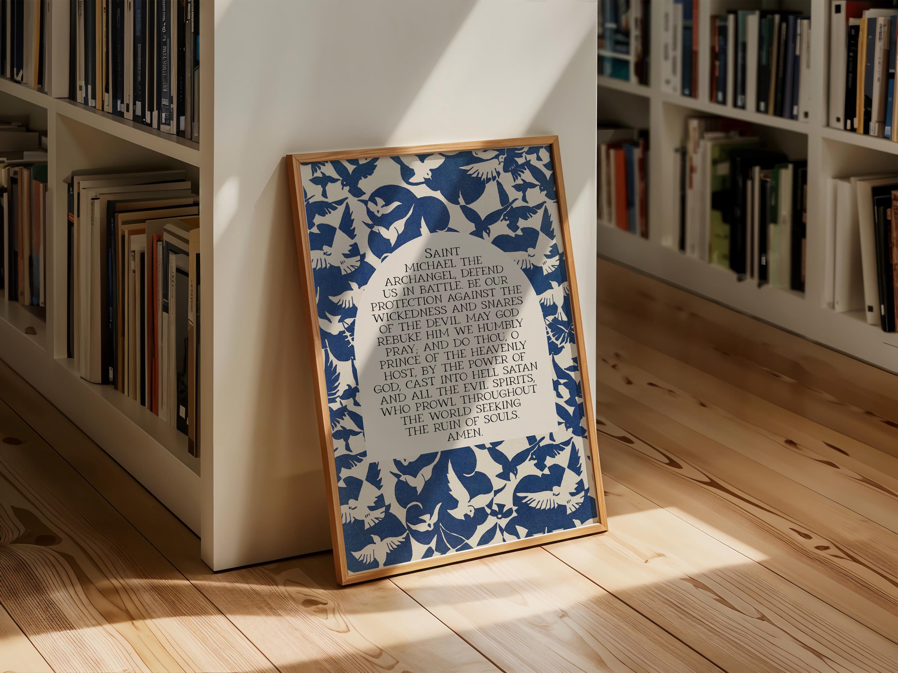 Prayer of St Michael Print | Christian Wall Art, Catholic Decor ...