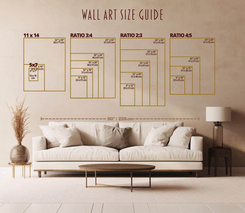 wall art size guide