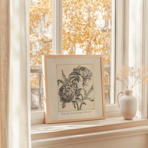 Vintage Christian art print with beautiful floral artwork and a Bible verse from Nehemiah 8 - The joy of the Lord is your strength.