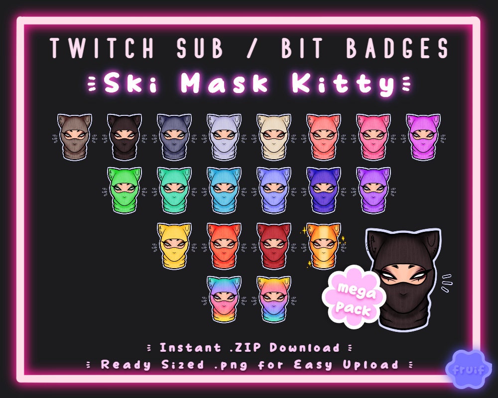 Twitch Sub Badge: Kitty by nicodesign06 on DeviantArt