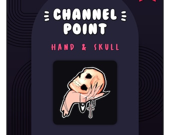 Twitch Channel Point | Witchcraft Hand Holding Skull | Goth | Witchy | Dark | Spooky Icons | Creepy Emote | Discord Role | Stream Decoration